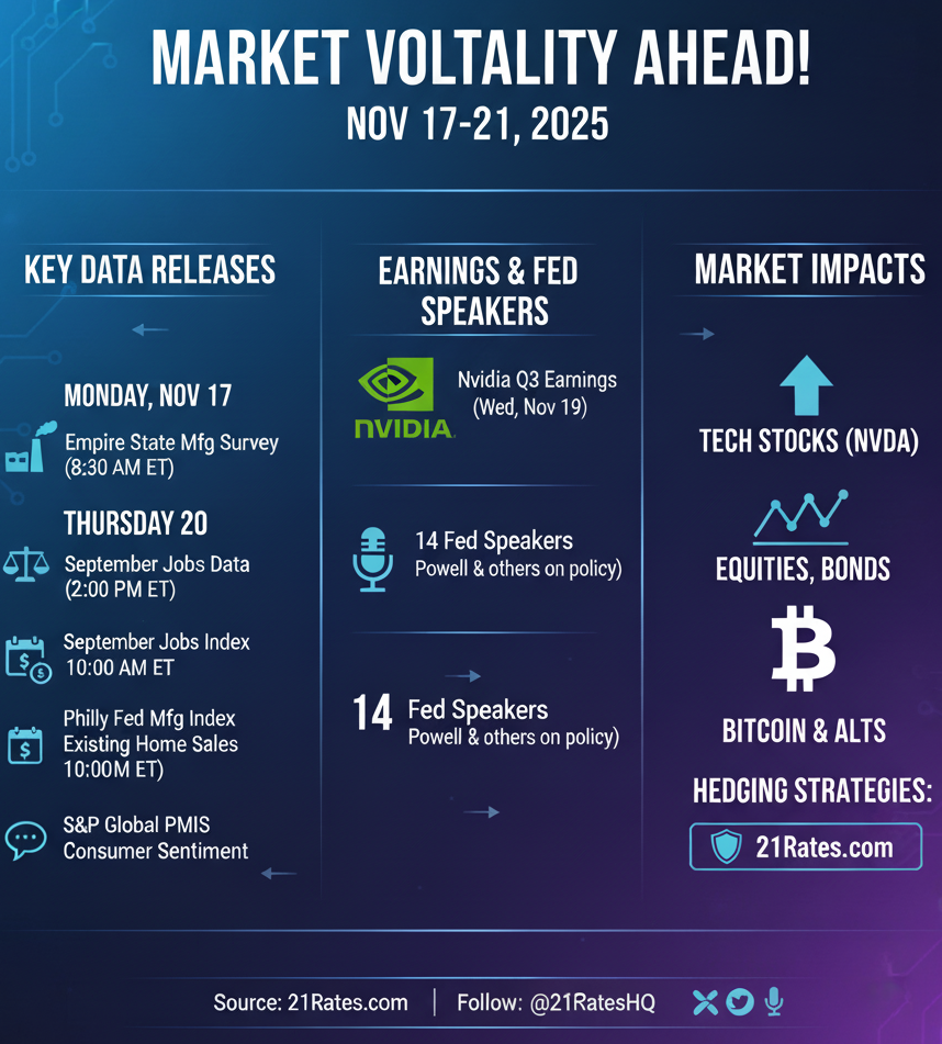 US Economic Calendar November 17-21, 2025: FOMC Minutes, Nvidia Earnings