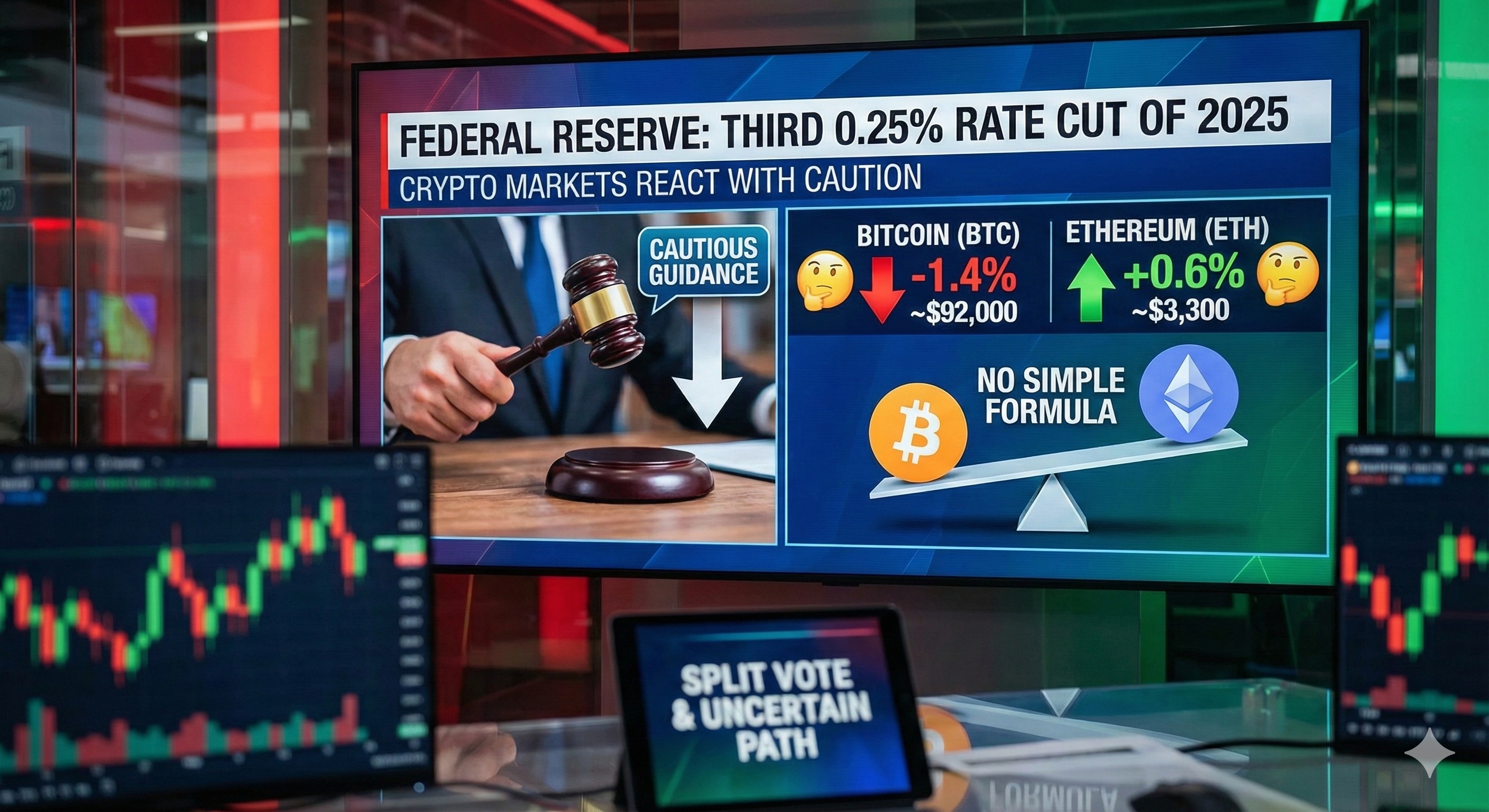 Fed Cuts Rates Again, But Bitcoin Reacts Mixed