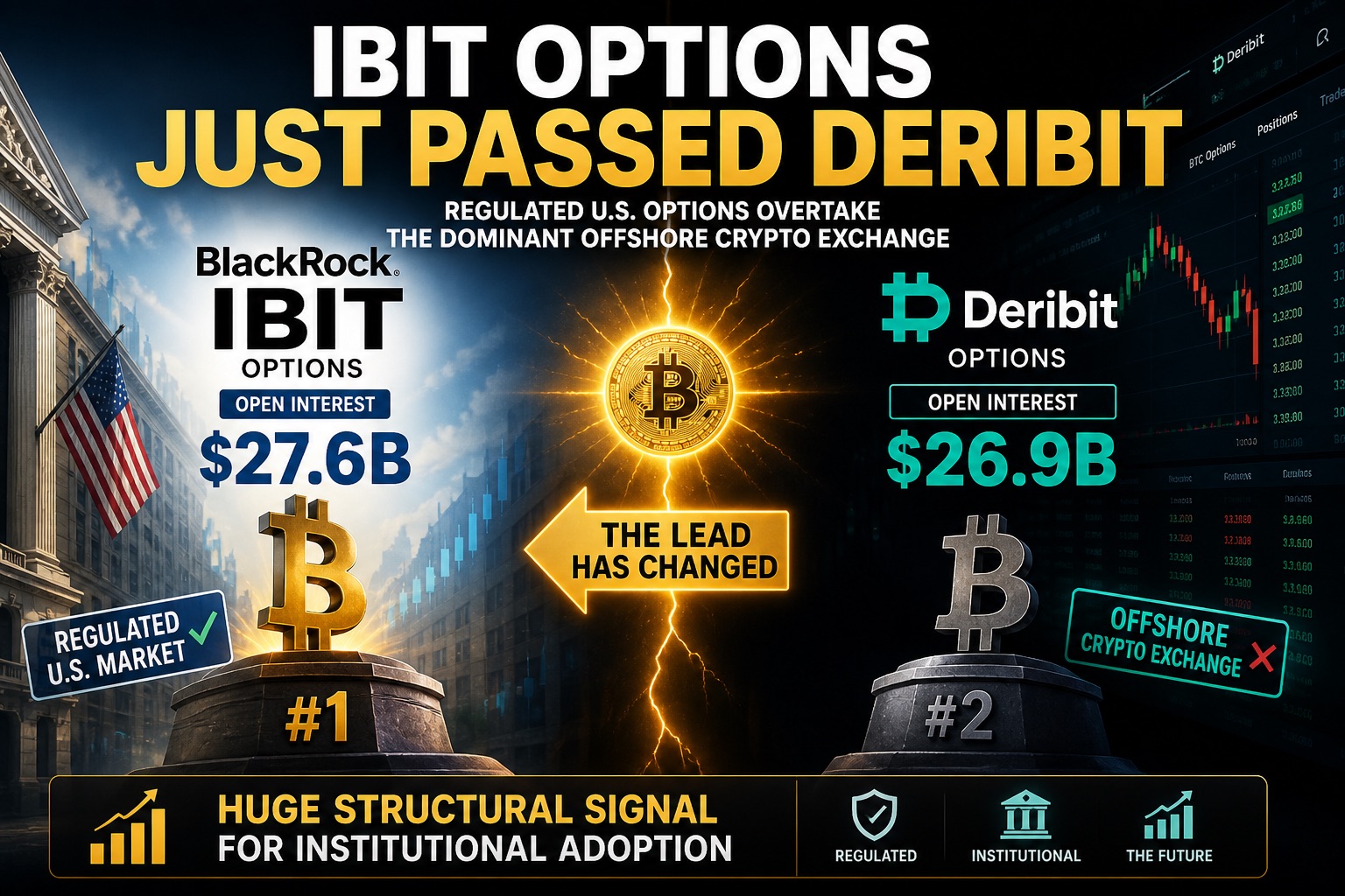 BlackRock's IBIT Options Just Passed Deribit. That's a Bigger Deal Than It Sounds.