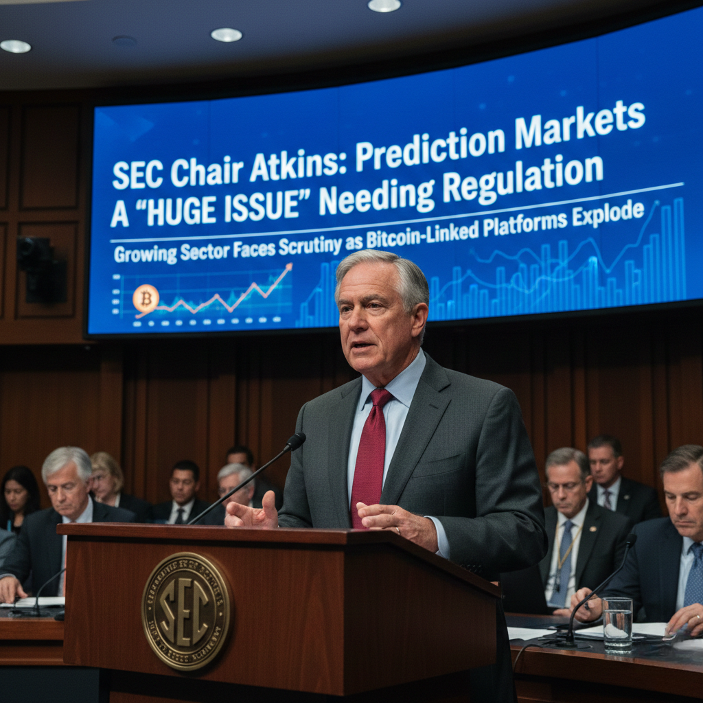 SEC Chair Atkins: Prediction Markets a 'Huge Issue' Needing Regulation