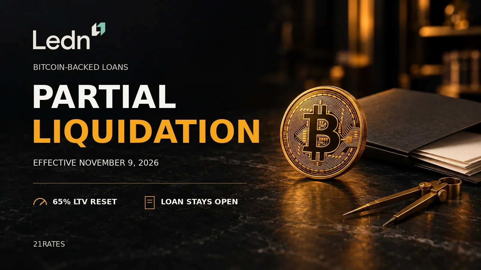 Ledn Introduces Partial Liquidation for Bitcoin-Backed Loans Effective November 9, 2026